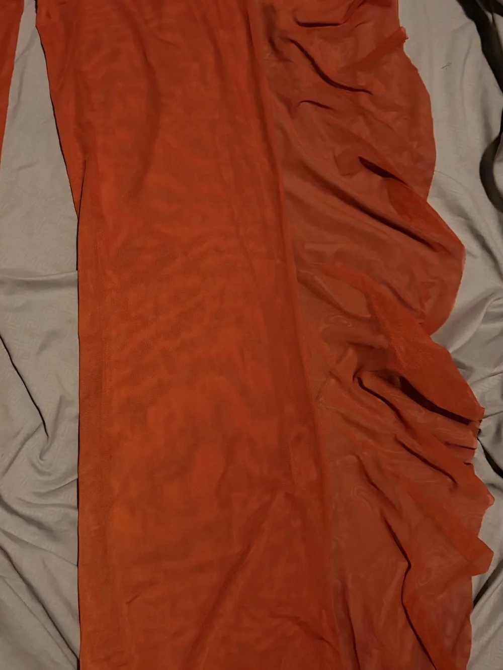 Women’s Rust Wide-Leg Ruffle Overlay Pants - Picture 3 of 4